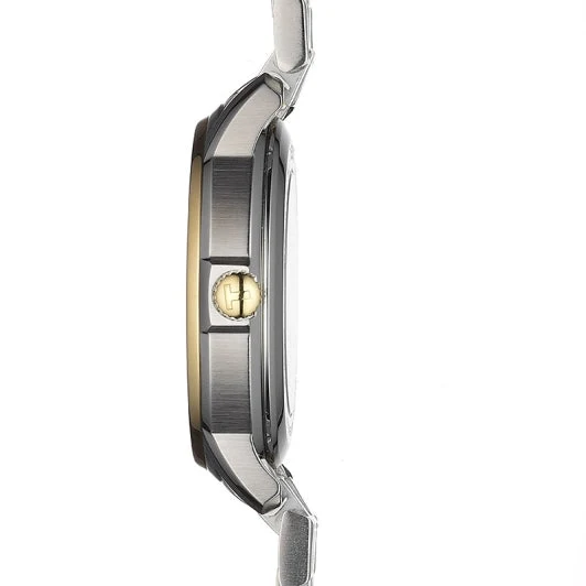16115.532 Tissot Automatics III Day Date Black Dial Two Tone Steel Strap Watch For Men - T065.430.22.051.00