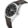 Tissot Gentleman Powermatic 80 Silicium Black Dial Brown Leather Strap Watch For Men - T127.407.16.051.01