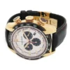 Versace V-Ray Chronograph White Dial Black Leather Strap Watch for Men - VDB040014