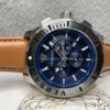 18_e45615b9-50b7-449a-aea3-13b8df3ac1f6 Versace Casual Chronograph Blue Dial Brown Leather Strap Watch for Men - VERG002-18