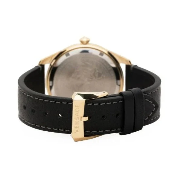 19027950_42149671_600 Versace Greca Time Quartz Black Dial Brown Leather Strap Watch For Men - VE3K00222
