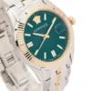 Versace Greca Time Quartz Green Dial Two Tone Steel Strap Watch For Men - VE3K00422