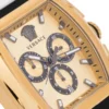 Versace Dominus Chronograph Gold Dial Black Silicone Strap Watch For Men - VE6H00223
