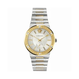 Versace Hellenyium Silver Dial Two Tone Steel Strap Watch for Women - VEVH00620