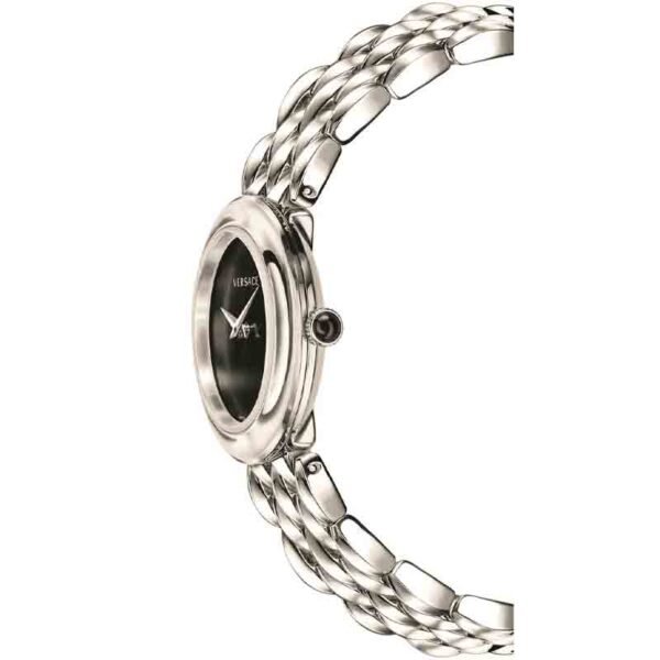 2-5_2bef833f-97ac-42da-8ec7-f002c21fee0b Versace V-Flare Quartz Black Dial Silver Steel Strap Watch for Women - VEBN00618