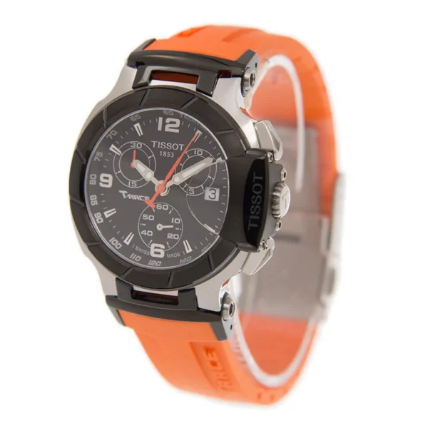 20180907170348_1975 Tissot T Race Chronograph Black Dial Orange Rubber Strap Watch for Women - T048.217.27.057.00