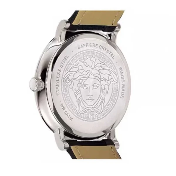 20200614233716_6639316_39518856-07c5-4cc3-a357-14a574a4767d Versace V-Circle Silver Dial Black Leather Strap Watch for Men - VEBQ01219