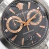 2132373467 Versace Aion Chronograph Black Dial Silver Steel Strap Watch For Men - VE1D01019