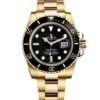 ROLEX OYSTER PERPETUAL SUBMARINER CERAMIC BEZEL WATCH BLACK WITH STAINLESS STEEL GOLD BELT
