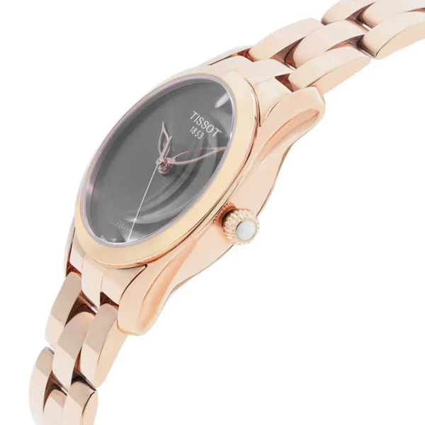 2__60633.1656014424 Tissot T Wave Anthracite Dial Rose Gold Steel Strap Watch For Women - T112.210.33.061.00