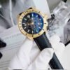3-1 Versace Casual Chronograph Black Dial Black Leather Strap Watch for Men - VERG003-18