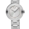 Movado Bold Silver Dial Silver Steel Strap Watch For Women - 3600381