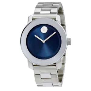 3600396-1-1 Movado Bold Blue Dial Silver Steel Strap Watch for Women - 3600396