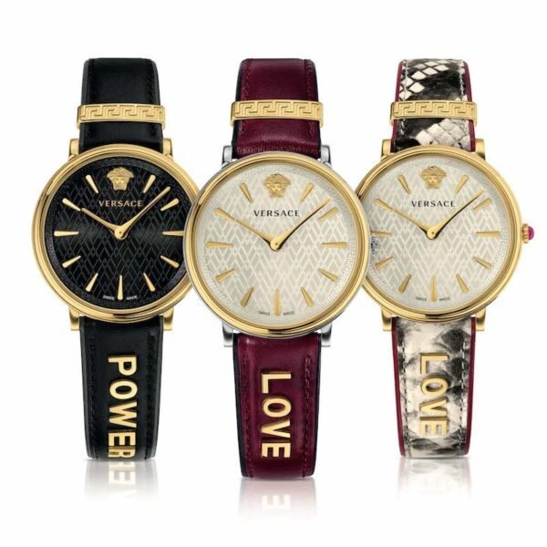 392031480ee1658299a72005f908c4 Versace V Circulus Quartz Black Dial Black Leather Strap Watch for Women - VBP12017