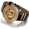 3ffe55a0dc2ca145f868469e3a18f767 Versace V Metal Icon Gold Dial Black & Silver & Gold Strap Watch for Women - VLC020014