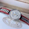 43edb965d69f936ab454a568fc139a69_d3cbdde4-6008-4c59-a7f3-a173316cfce9 Versace V Circle Silver Dial Two Tone Leather Strap Watch for Men - VEBQ01319