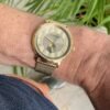 45ca6fda84796d18f81a5e0ef462605e Versace V Circle Quartz Gold Dial Gold Mesh Bracelet Watch For Men - VBQ070017