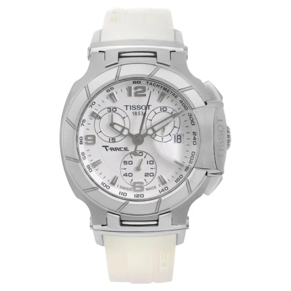 4bae6816643aa05cb3087f68d5ac8362 Tissot T Race Lady Chronograph White Dial White Rubber Strap Watch for Women - T048.217.17.017.00