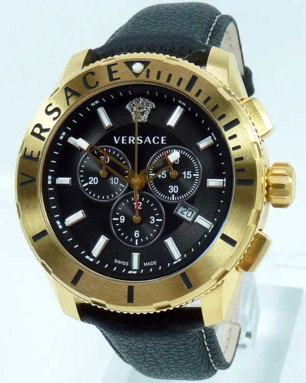 57_037a92b5-50e6-4b63-8e74-73e76a4006c8 Versace Casual Chronograph Black Dial Black Leather Strap Watch for Men - VERG003-18