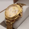 58c6bc39-a77a-4434-b104-05fe606e8828 Versace Dylos Chronograph Gold Dial Gold Steel Strap Watch for Men - VQC040015