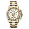 ROLEX PERPETUAL SUPERLATIVE CHRONOMETER OFFICIALLY CERTIFIED COSMOGRAPH DAYTONA WATCH WHITE WITH STAINLESS STEEL GOLD BELT