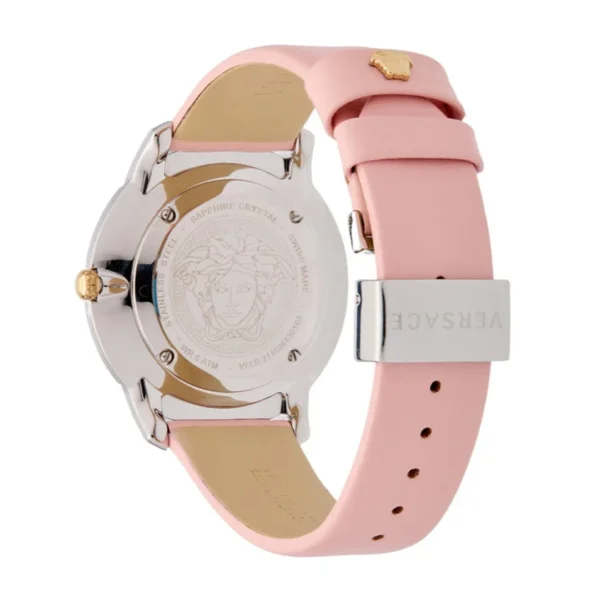 600077-60000002_2_6c666654-dc99-4ef1-a46d-7044015713fd Versace Audrey Quartz White Dial Pink Leather Strap Watch for Women - VELR00119