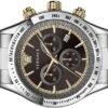 61HV4GUATYL._AC_UY580 Versace Classic Chronograph Quartz Black Dial Silver Steel Strap Watch For Men - VEV700419