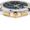 Versace Greca Quartz Blue Dial Silver Steel Strap Watch For Men - VEZ900221