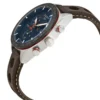 61ajrY6XoXL Tissot PRS 516 Chronograph Blue Dial Brown Leather Strap Watch For Men - T100.417.16.041.00