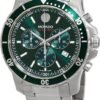 Movado Series 800 Chronograph Green Dial Silver Steel Strap Watch for Men - 2600179