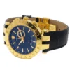 6210026000012_1 Versace Race GMT Blue Dial Blue Leather Strap Watch For Men - 29G70D282