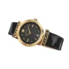 627e5ead41eb01f3f8d9f97003229img-83952 Versace Greca Meander Black Dial Black Leather Strap Watch for Women - VELW00420