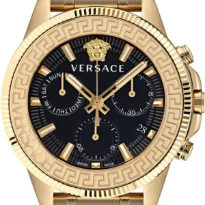 6507b6ab6217bb22be56f2d31e6350f6_6a461c42-d599-466b-b6fd-e705ab75e098 Versace Greca Action Chronograph Black Dial Gold Steel Strap Watch For Men - VE3J00622