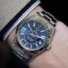 ROLEX Sky Dweller WATCH BLUE WITH STAINLESS STEEL SILVER BELT