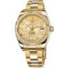 ROLEX Sky Dweller WATCH GOLD WITH STAINLESS STEEL GOLDEN BELT