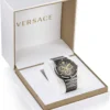 71RNitCHvvL._AC_UY1000 Versace Greca Icon Chronograph Black Dial Black Steel Strap Watch For Men - VEZ900521