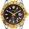 Versace Hellenyium Quartz Brown Dial Two Tone Steel Strap Watch For Men - V11040015