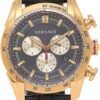 71v6O8j0eOL._AC_UY900_ee0e8b77-cf40-4742-9272-6a9199f37782 Versace V-Ray Blue Chronograph Blue Dial Blue Leather Strap Watch for Men - VDB030014