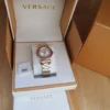 7347c982-1cc3-4089-975f-2fd19a91b4e9_02e4e36c-847a-455e-8730-593d747c8ed7 Versace V-Motif Silver Dial Two Tone Steel Strap Watch for Women - VERE00718