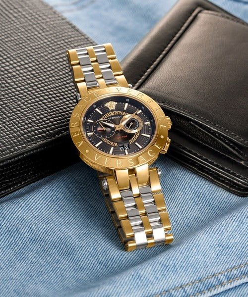 75195569b_8_d_500 Versace V-Race Quartz Black Dial Gold Steel Strap Watch For Men - VEBV00519