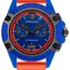 7630615105406_1_468fc831-b310-4258-8ae3-dc1d3ec46c48 Versace Icon Active Chronograph Quartz Blue Dial Orange Rubber Strap Watch For Men - VEZ700922