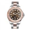 ROLEX YACHT MASTER CHOCOLATE WATCH BROWN WITH STAINLESS STEEL SILVER&ROSE GOLD BELT
