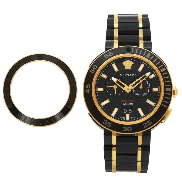 7908371 Versace V Extreme Pro Two Tone Dial Stainless Steel Strap Watch for Men - VCN040017