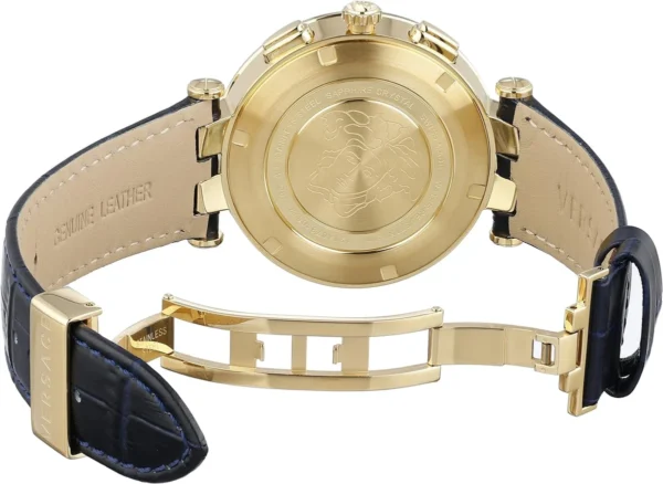81DgwzBFk0L._AC_UY1000 Versace Race GMT Blue Dial Blue Leather Strap Watch For Men - 29G70D282