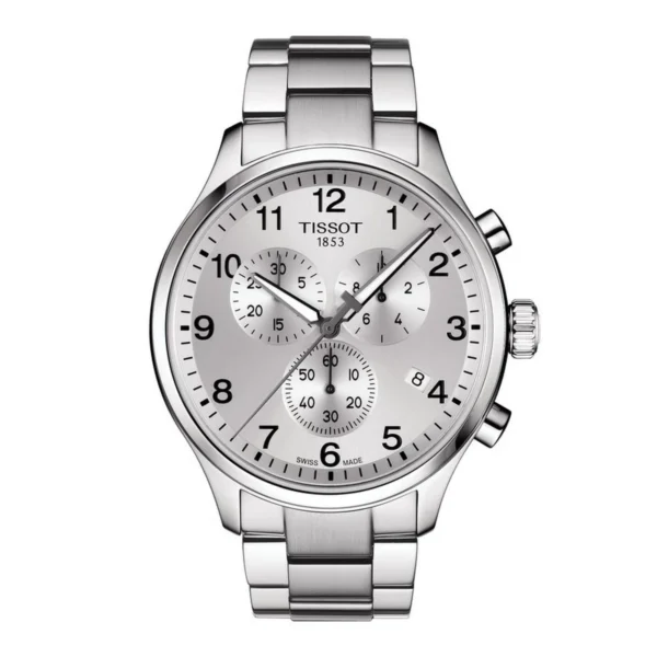 8e7ea9f375f15754fc972f2fec6df999 Tissot Chrono XL Classic Silver Dial Silver Steel Strap Watch For Men - T116.617.11.037.00