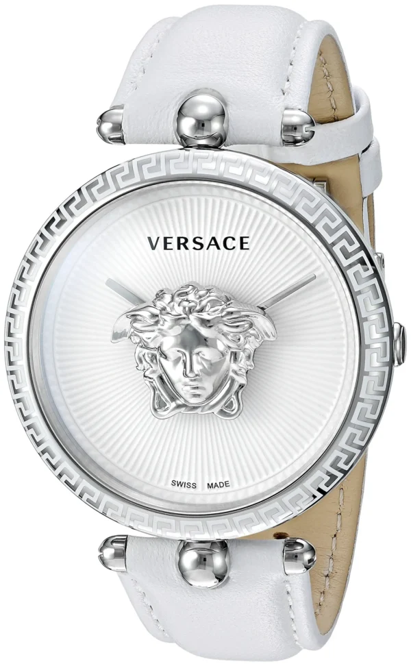 91_2B8KlOgQPL_9fb6656f-b8a5-4c2e-8c75-576e4763a2ef Versace Palazzo Empire White Dial White Leather Strap Watch for Women - VCO010017