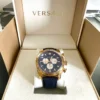 96816bafbdbe4fbf9294d6847434315d_87c9a905-f8bf-4bed-b87f-7e342abaf8a8 Versace V-Ray Blue Chronograph Blue Dial Blue Leather Strap Watch for Men - VDB030014
