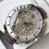 Versace Casual Chronograph Grey Dial Brown Leather Strap Watch for Men - VERG001-18