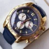 9fd897dc-9c8c-4c69-a4f9-bbb245963043_25d2ee14-1611-4eff-a00a-789266d1d07e Versace V-Ray Blue Chronograph Blue Dial Blue Leather Strap Watch for Men - VDB030014