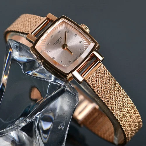 BTT_2_-500x500 Tissot Lovely Square Lady Quartz Rose Gold Dial Rose Gold Mesh Bracelet Watch For Women - T058.109.33.456.00
